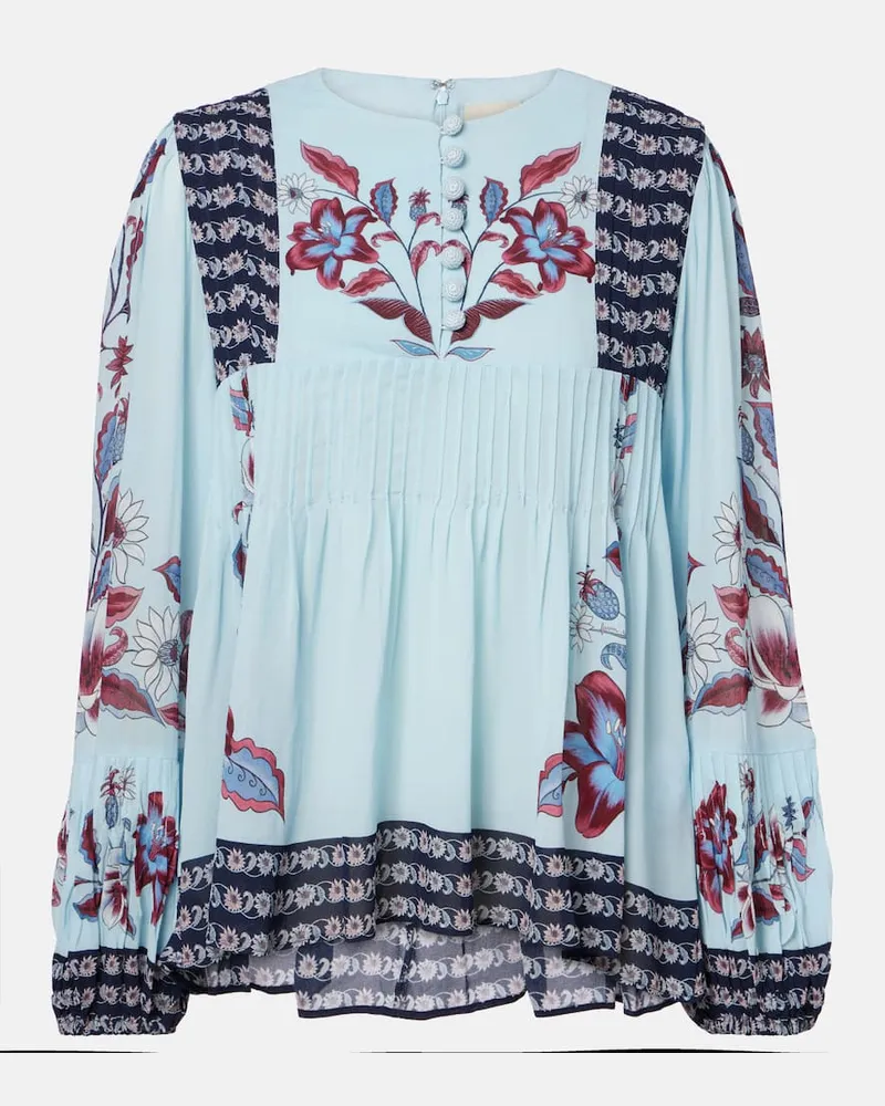 FARM Rio Bedrucktes Top Marcelle Blau