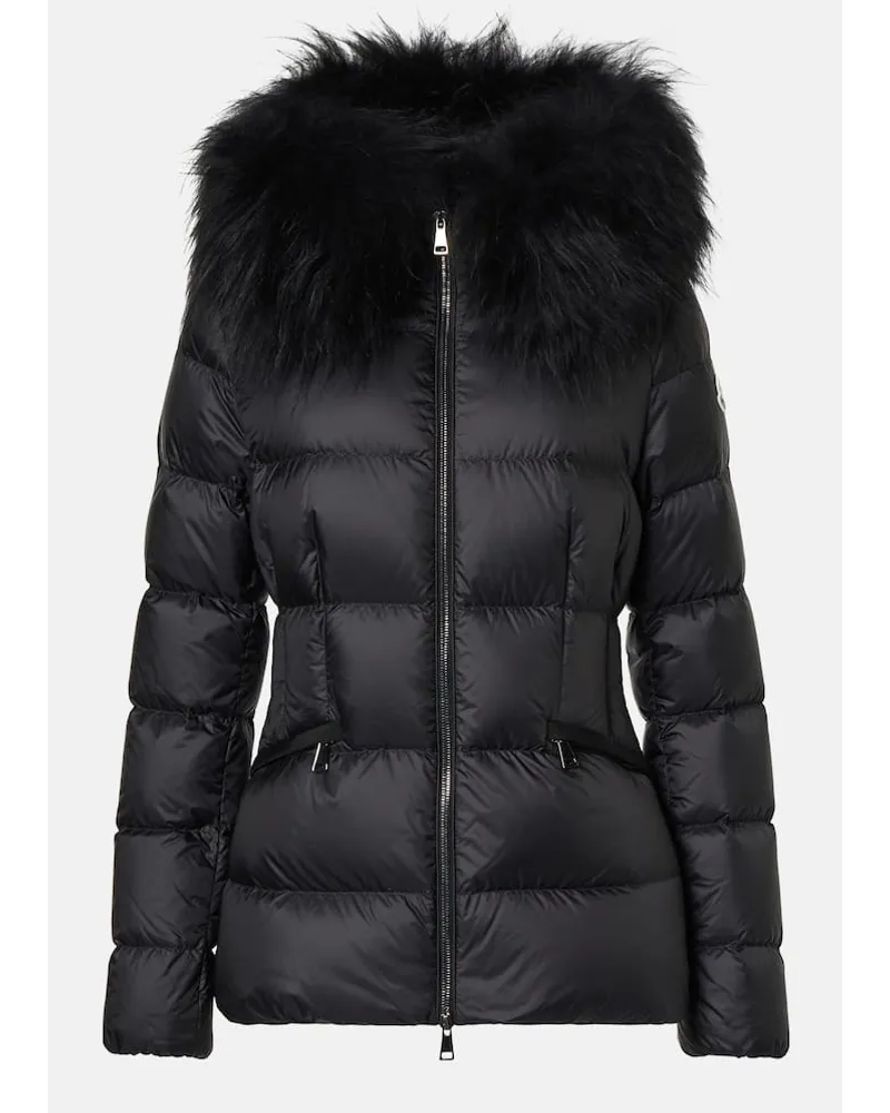 Moncler Daunenjacke Boed mit Shearling Schwarz