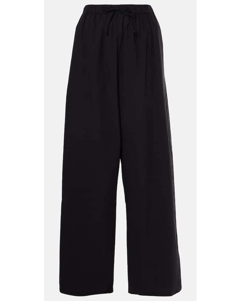 The Row Weite Hose Hubert aus Baumwolle Schwarz