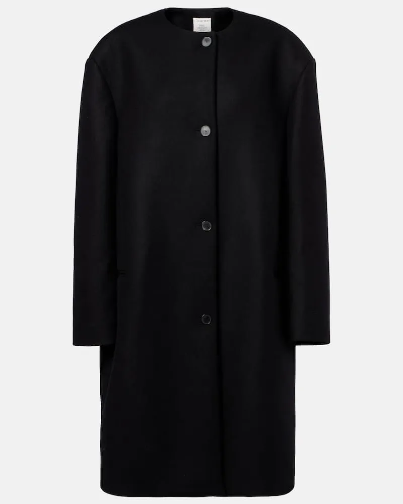 Calvin Klein Mantel Cora aus Wolle und Kaschmir Schwarz
