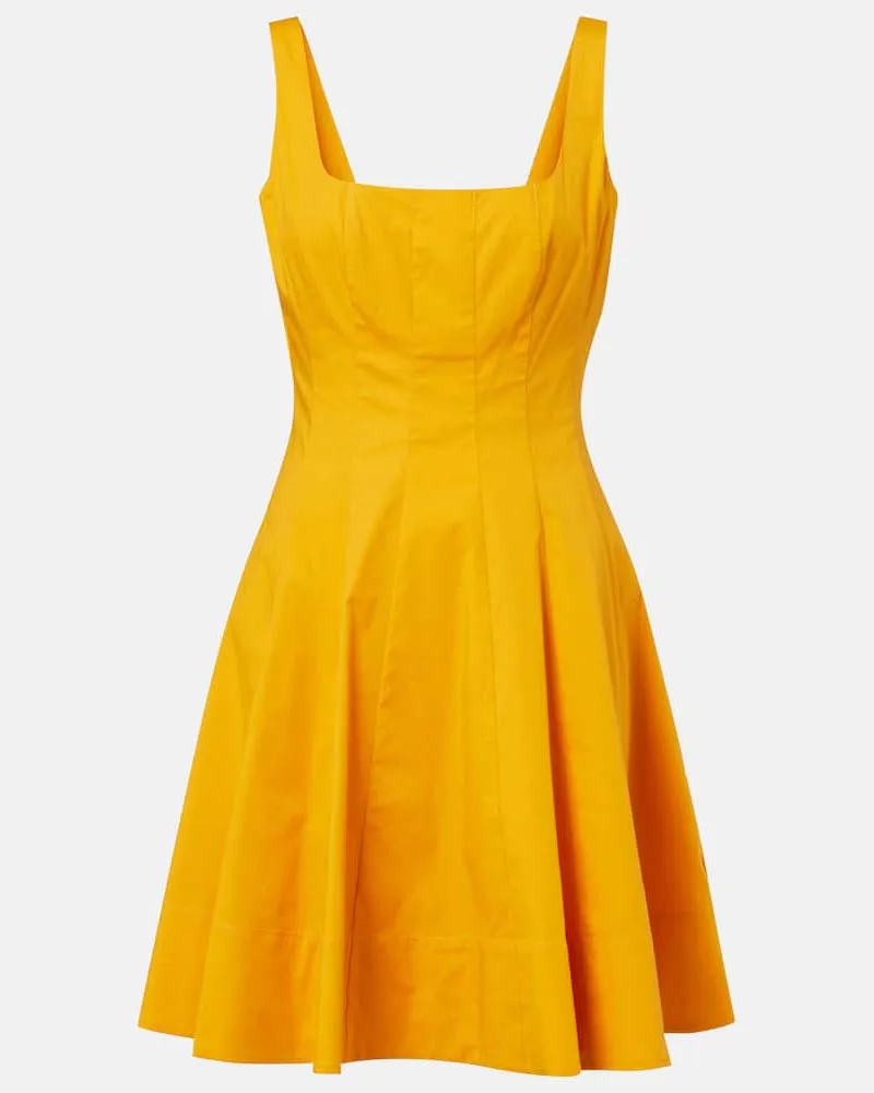 STAUD Minikleid Wells aus Baumwollpopeline Gelb