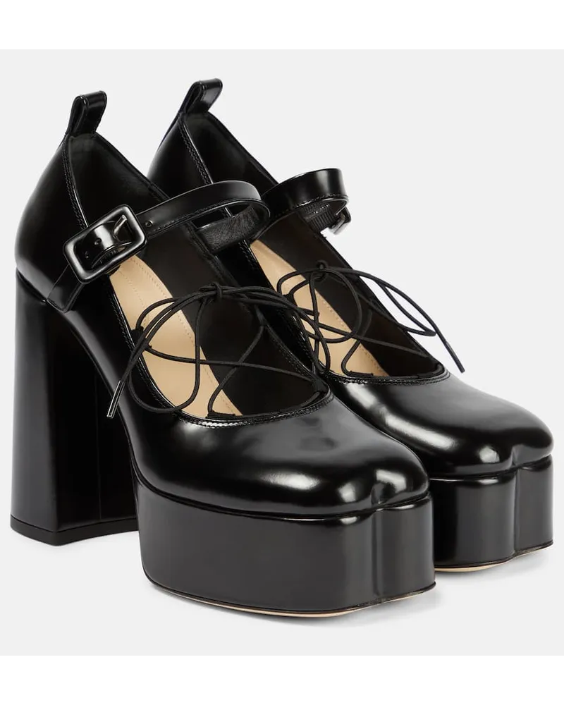 Simone Rocha Plateau-Pumps aus Leder Schwarz