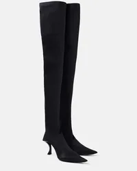 Balenciaga Overknee-Stiefel Hourglass Schwarz