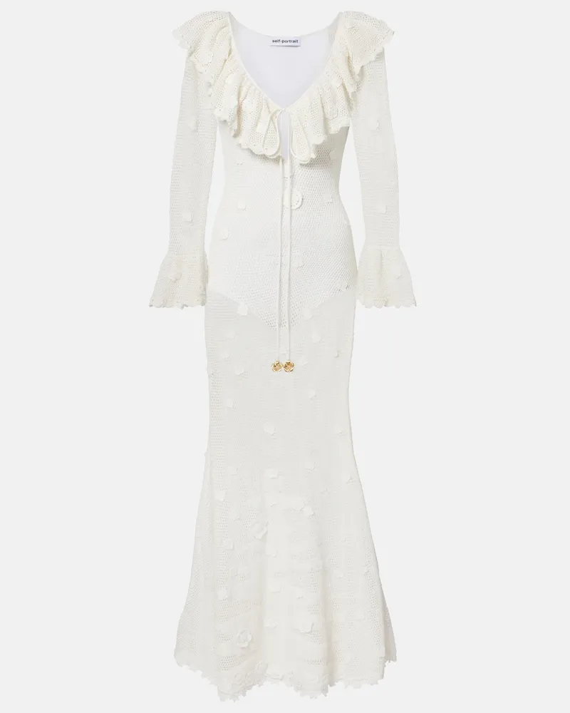 Self-Portrait Maxikleid Weiß