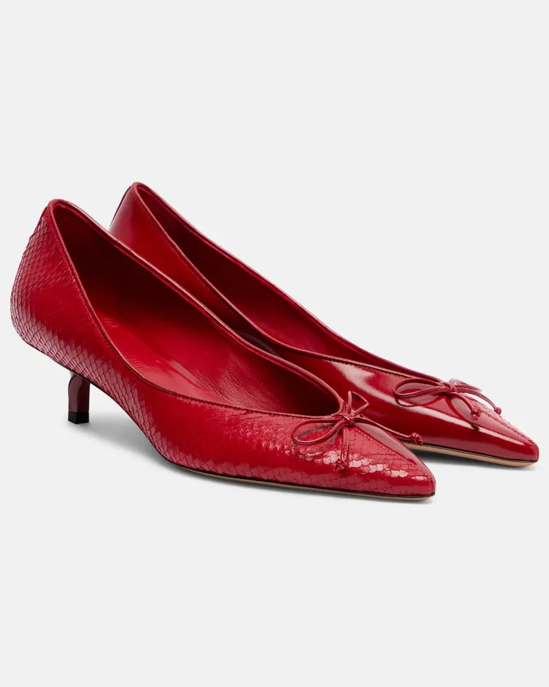 Jacquemus Pumps Tourni aus Leder Rot