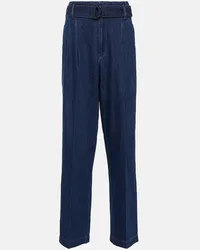 Ralph Lauren High-Rise Wide-Leg Jeans Blau