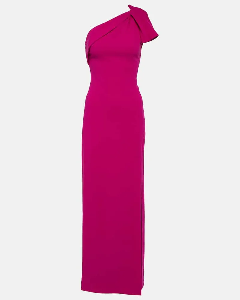 Roland Mouret One-Shoulder-Robe aus Cady Violett