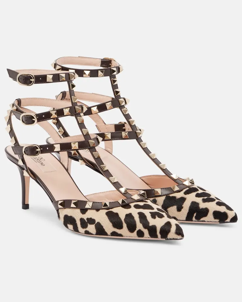 Valentino Garavani Pumps Rockstud 65 aus Kalbshaar Beige