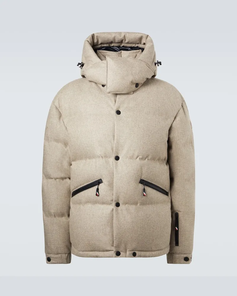 Moncler Skijacke Krun aus Schurwolle Beige