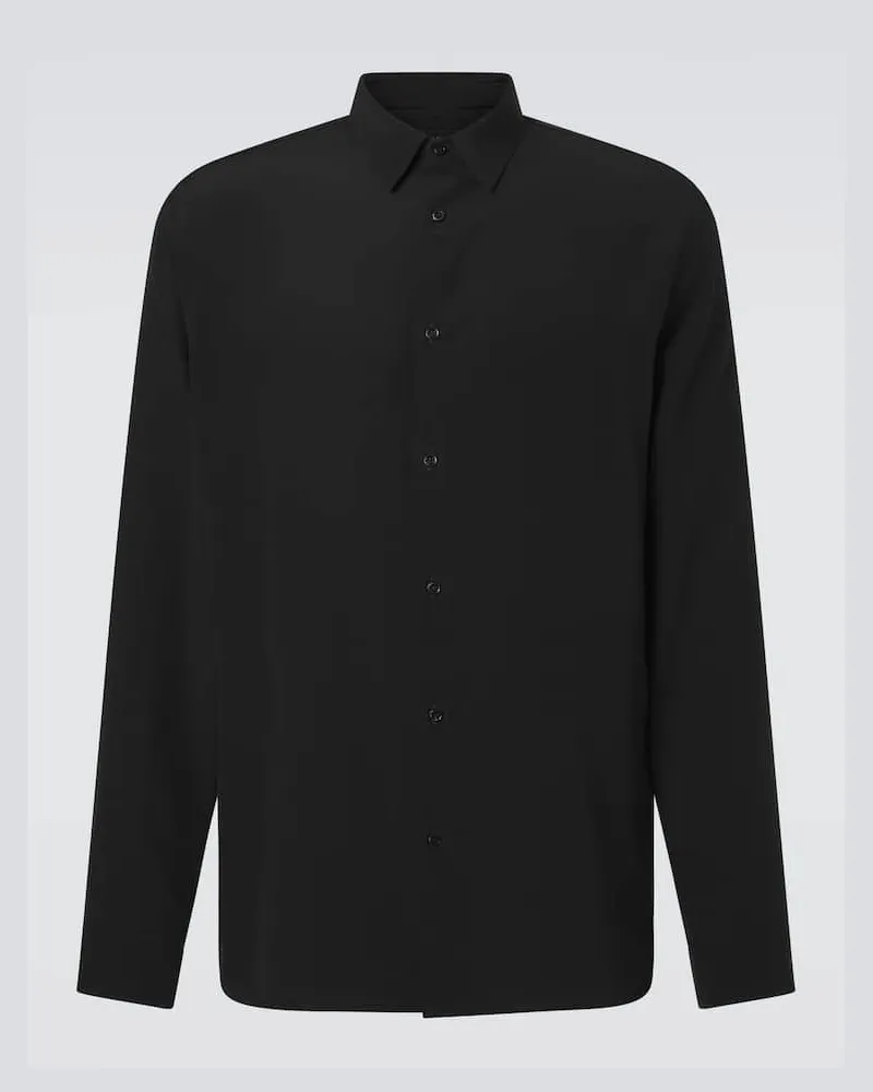 Gucci Hemd aus Crêpe de Chine aus Seide Schwarz