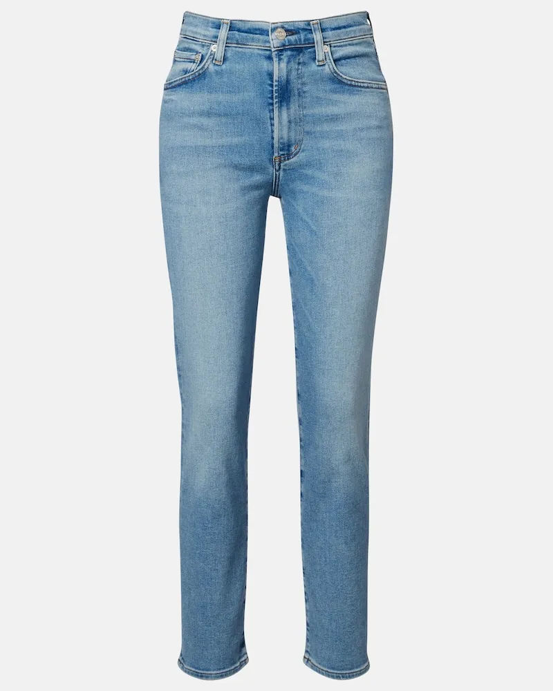 Citizens of humanity High-Rise Straight Jeans Caia Blau