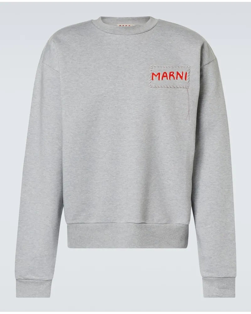 Marni Sweatshirt aus Baumwoll-Jersey Weiss