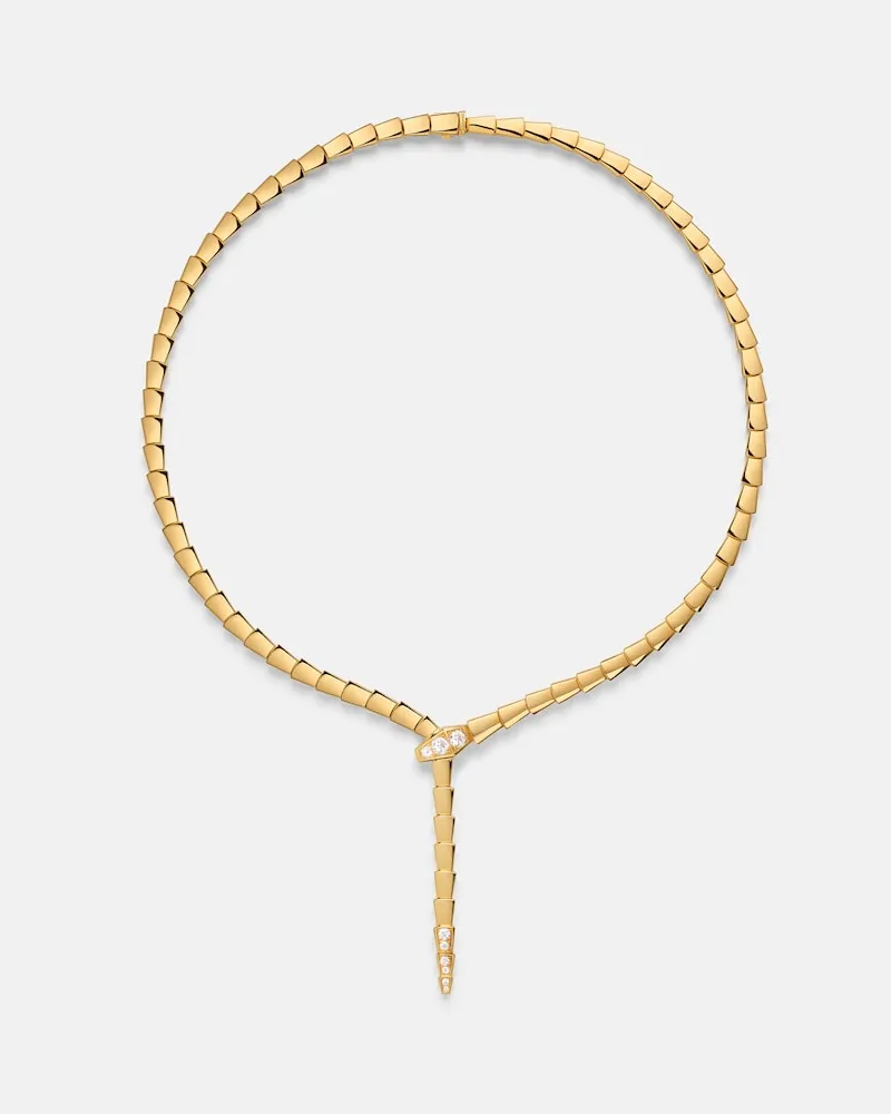 Bulgari Halskette Serpenti Viper aus 18kt Gelbgold mit Diamanten Gold