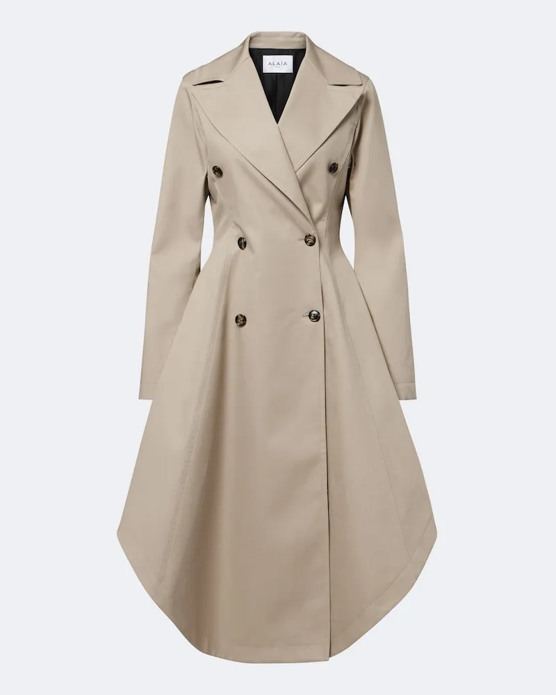 Alaïa Alaïa Mantel aus Baumwollpopeline Grau