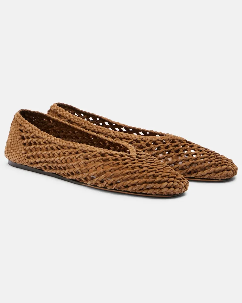 Le Monde Béryl Le Monde Béryl Ballerinas Regency aus Veloursleder Braun