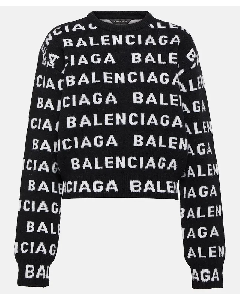 Balenciaga Pullover aus Wolle Schwarz