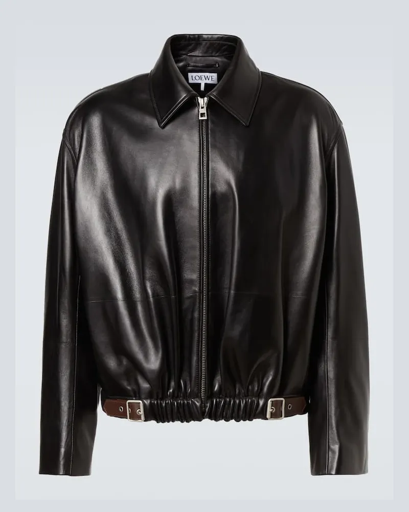 Loewe Lederjacke Schwarz