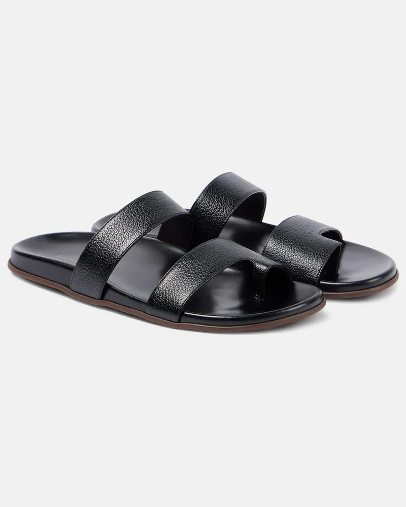 The Row Sandalen Hugh aus Leder Schwarz