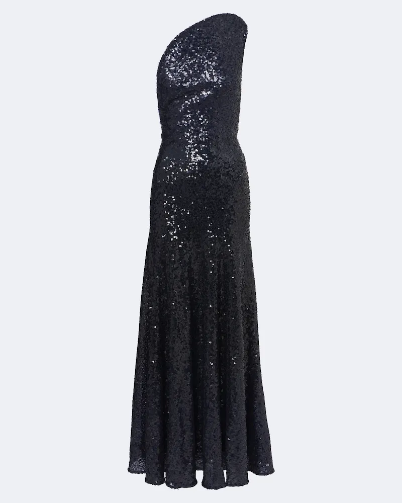 Christopher Esber One-Shoulder Robe mit Pailletten Blau