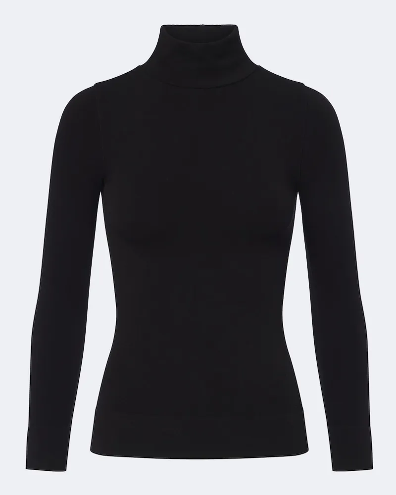 Totême Rollkragen-Top aus Jersey Schwarz