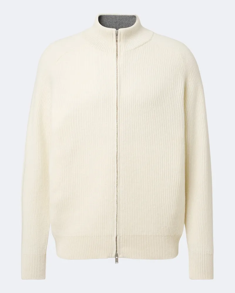 LARDINI Cardigan aus Wolle und Kaschmir Weiß