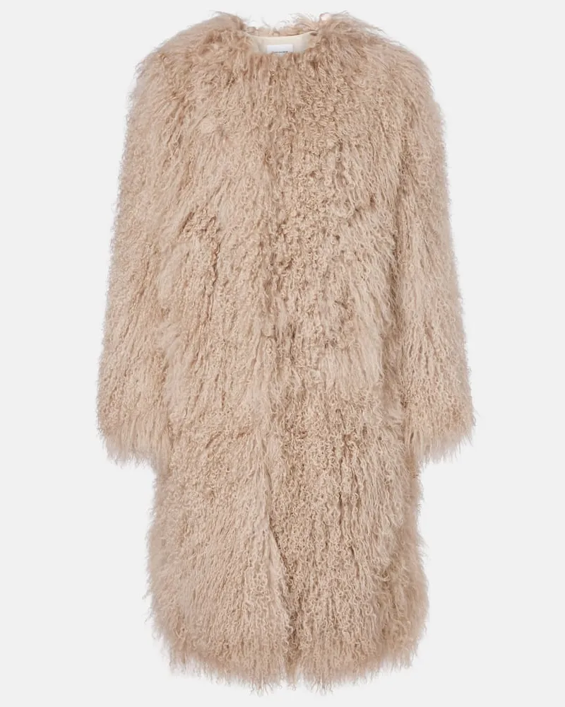 Yves Salomon Jacke aus Shearling Beige