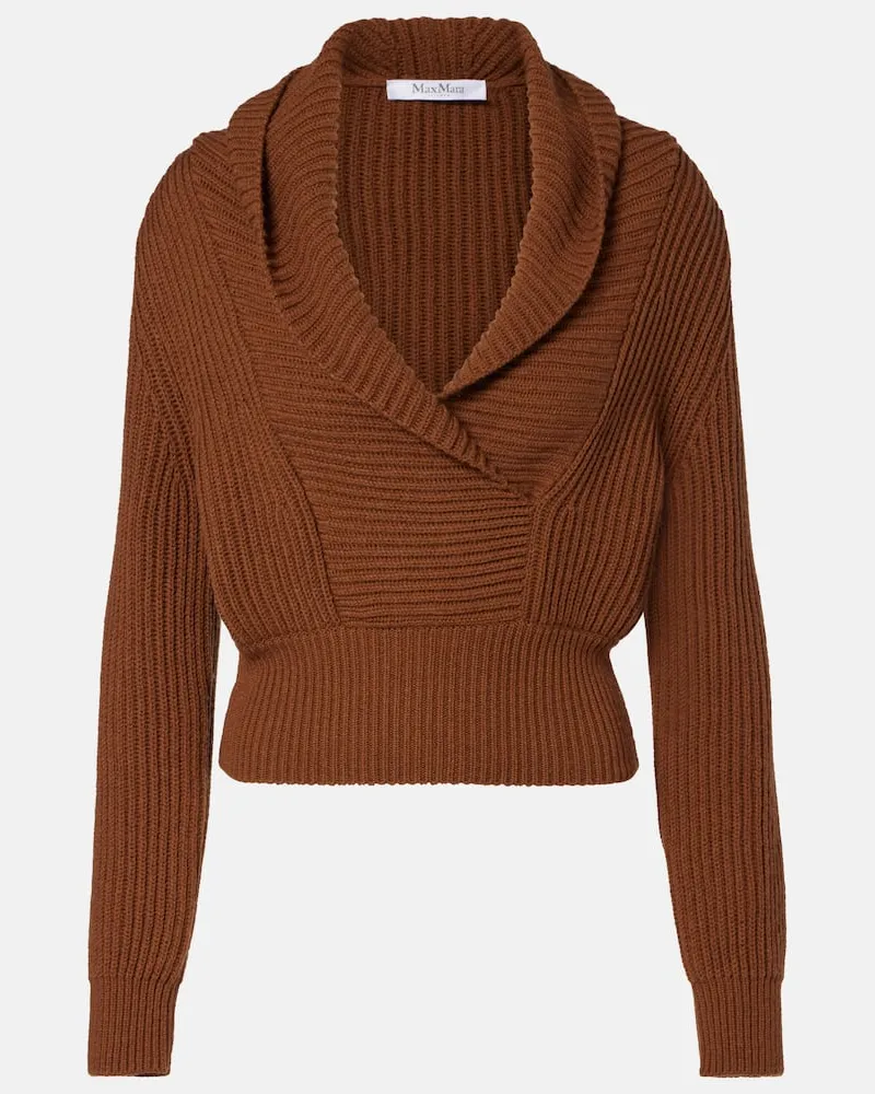 Max Mara Pullover aus Wolle und Kaschmir Braun
