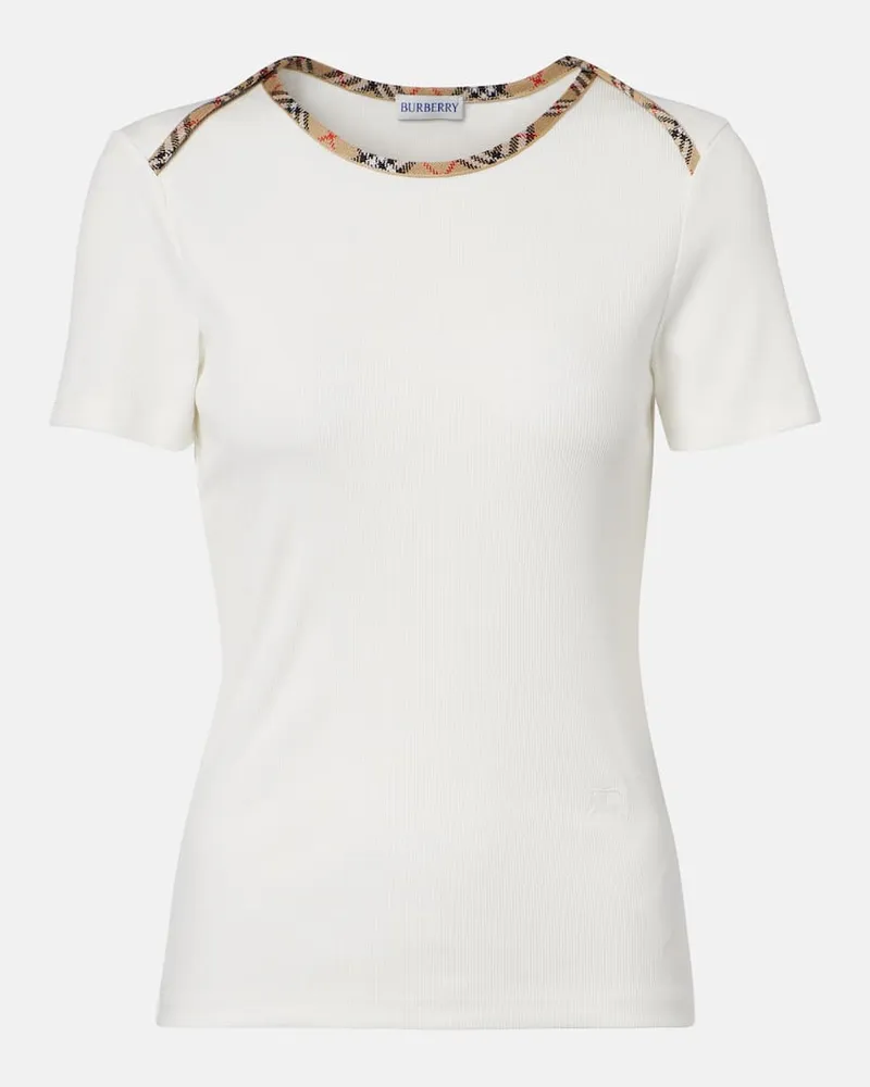 Burberry T-Shirt Stephanie aus Baumwolle Weiß