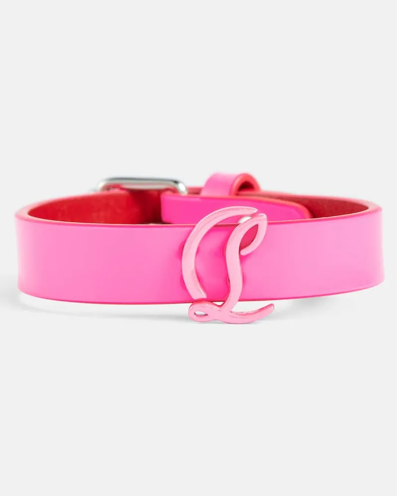 Christian Louboutin Armband CL aus Leder Rosa