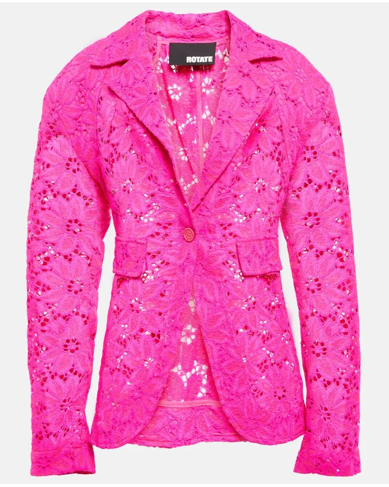 ROTATE Birger Christensen Blazer aus Spitze Pink