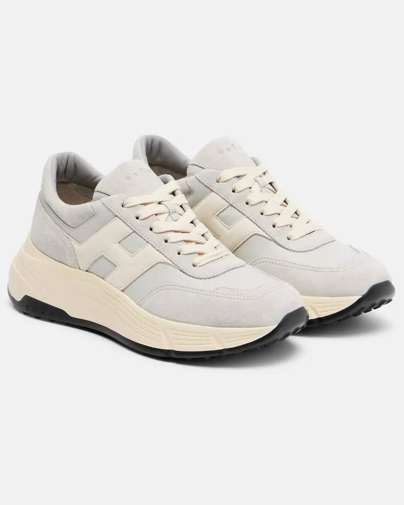 Hogan Sneakers H669 aus Veloursleder und Leder Grau