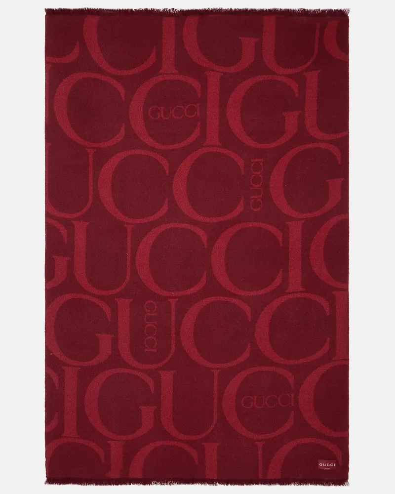 Gucci Decke aus Bouclé Rot