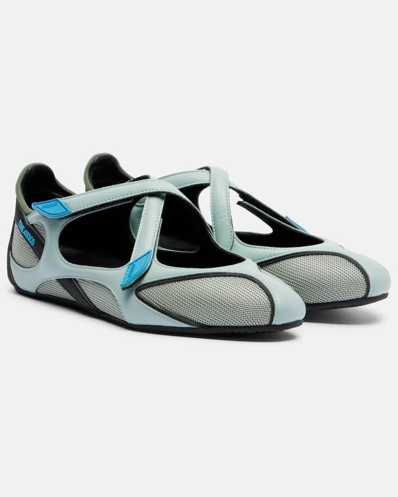 ATTICO Mary-Jane-Ballerinas Floor 01 mit Leder Blau