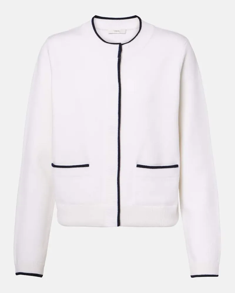 Vince Cardigan aus einem Wollgemisch Weiß