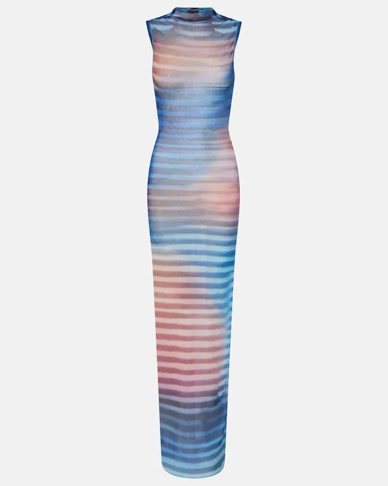 Jean Paul Gaultier Maxikleid Air aus Tüll Blau