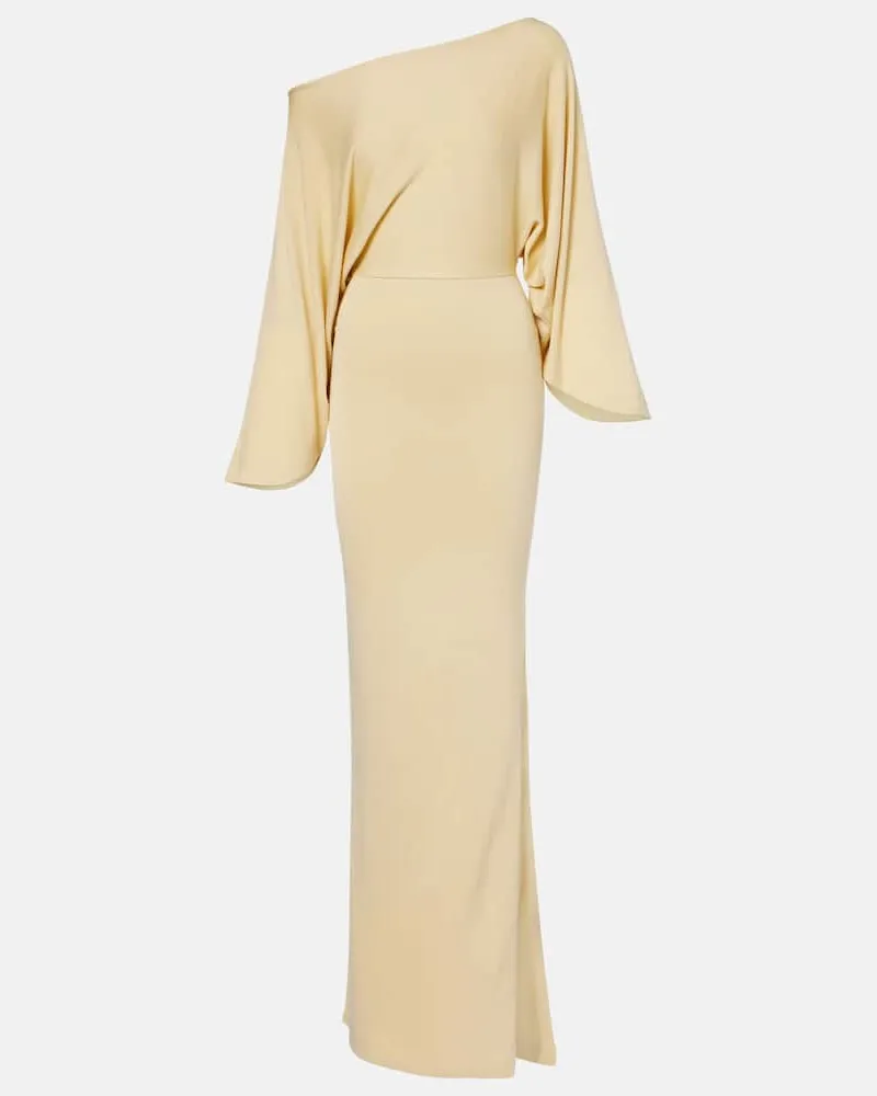 Aya Muse Maxikleid aus einem Seidengemisch Gelb