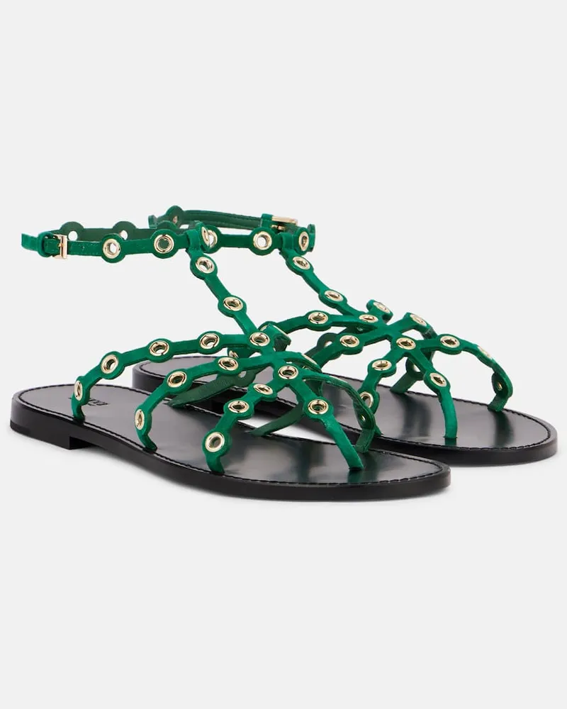 Emilio Pucci Sandalen Emilio aus Veloursleder Grün