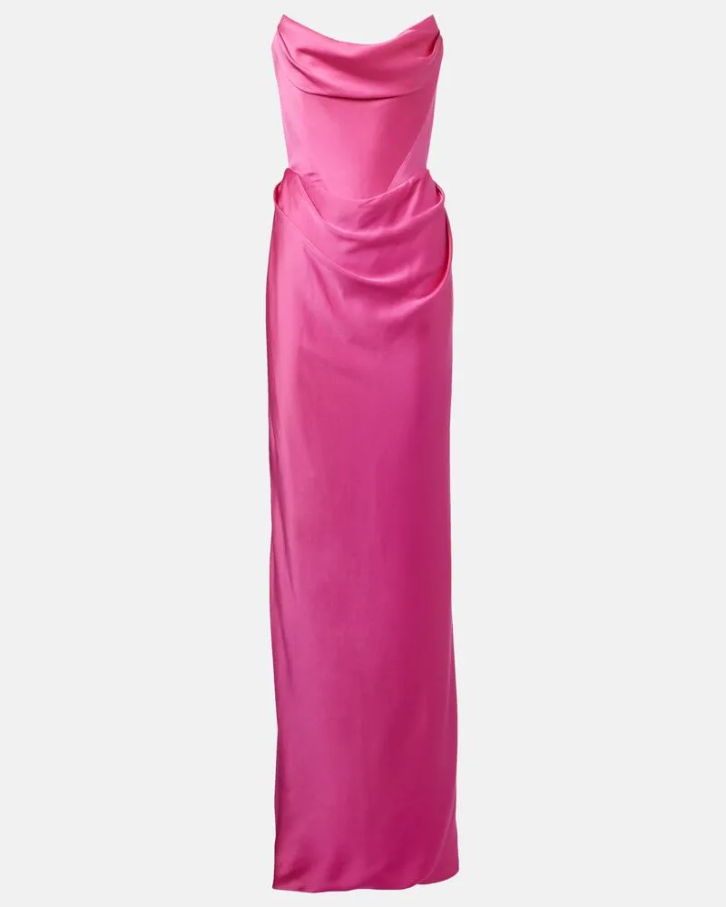Vivienne Westwood Robe Galaxyno aus Satin Pink