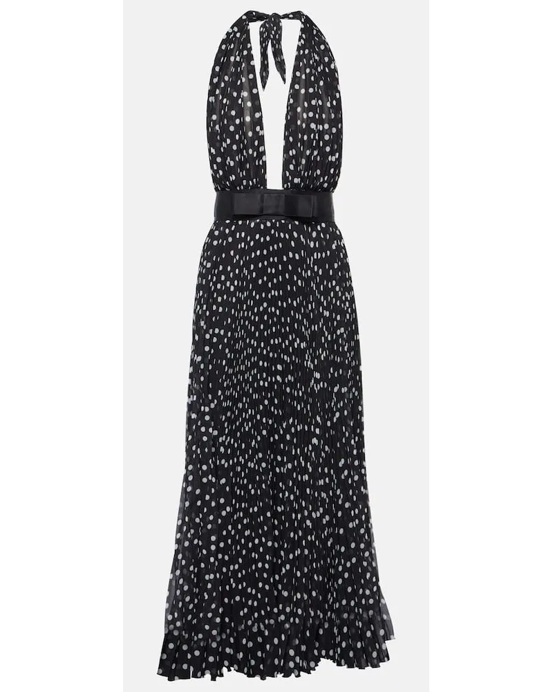 Dolce & Gabbana Midikleid aus Chiffon Schwarz