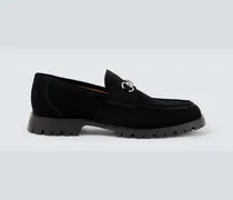 Loafers Horsebit aus Veloursleder