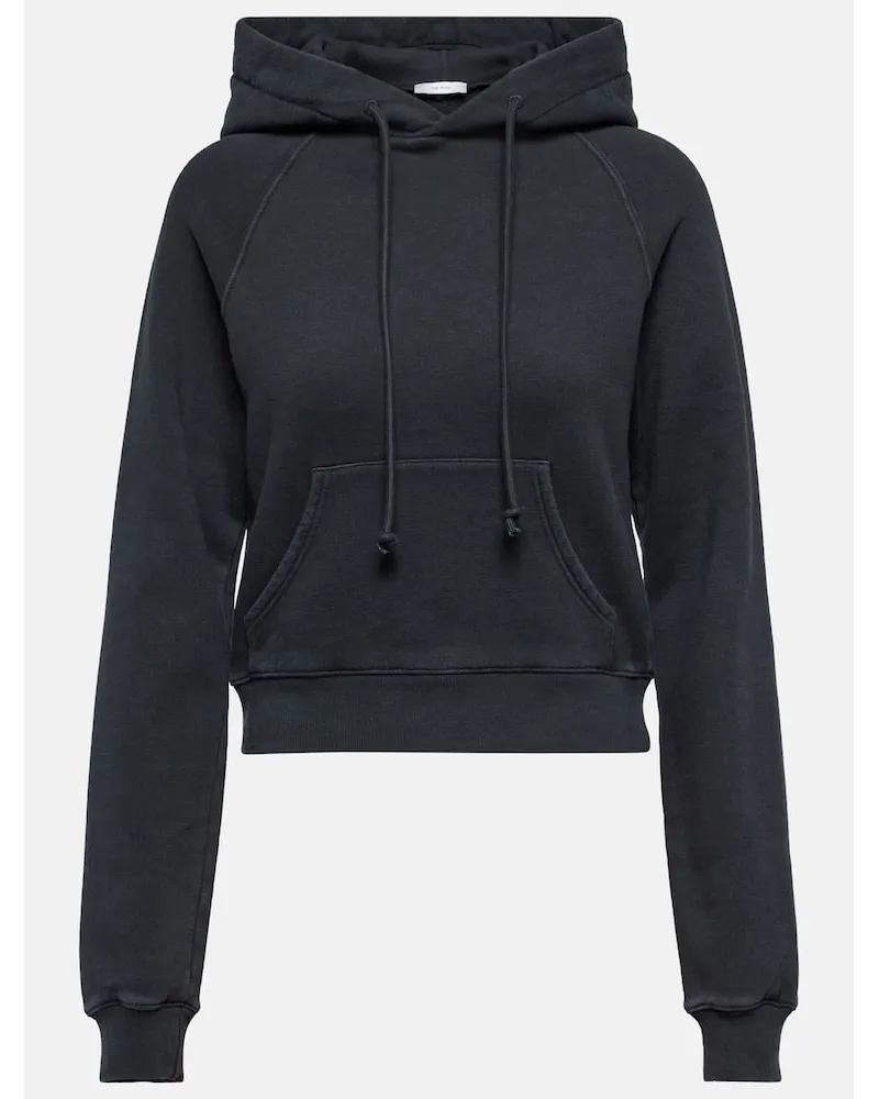 The Row Cropped-Hoodie Timmi aus Jersey Schwarz