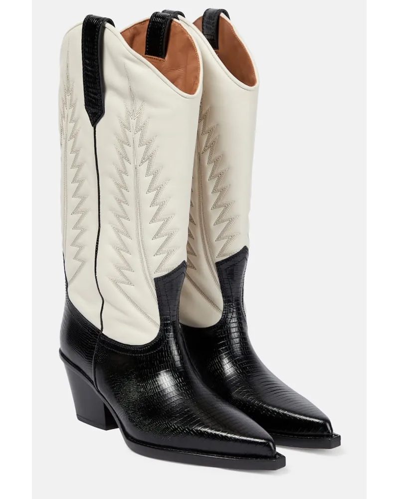 Paris Texas Westernstiefel aus Leder Schwarz