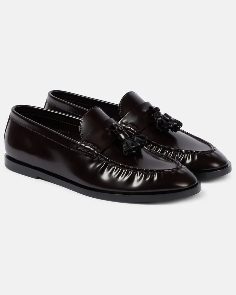The Row Loafers Classic aus Leder Braun