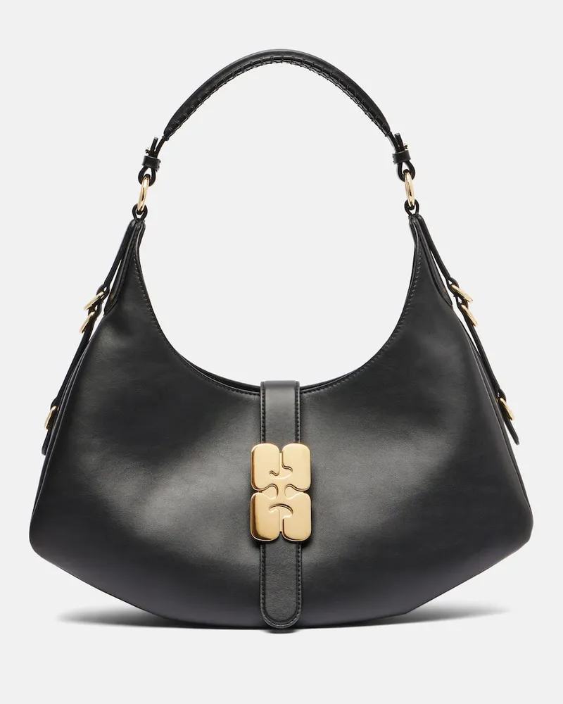 Ganni Schultertasche Kat Medium Schwarz