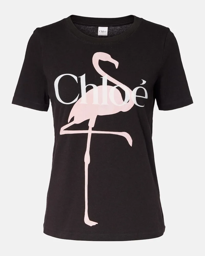 Chloé Chloé T-Shirt aus Baumwoll-Jersey Schwarz