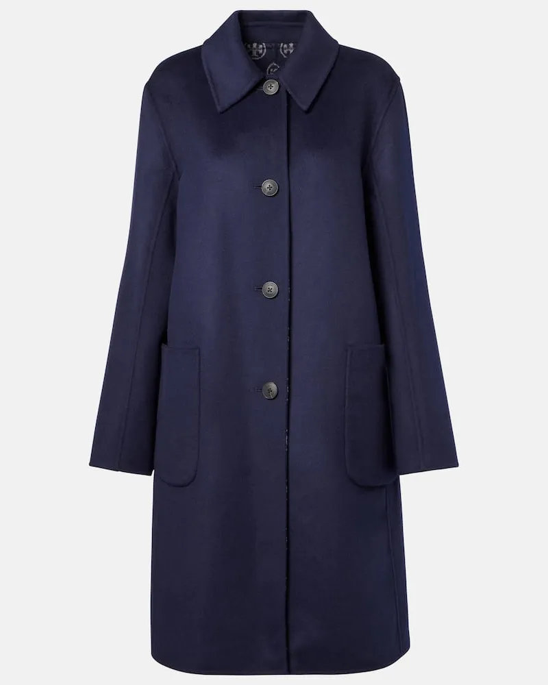 Tory Burch Mantel aus Wolle Blau