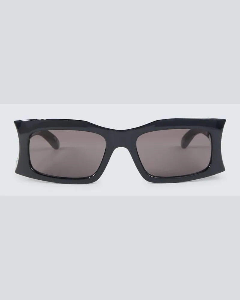 Balenciaga Eckige Sonnenbrille Schwarz