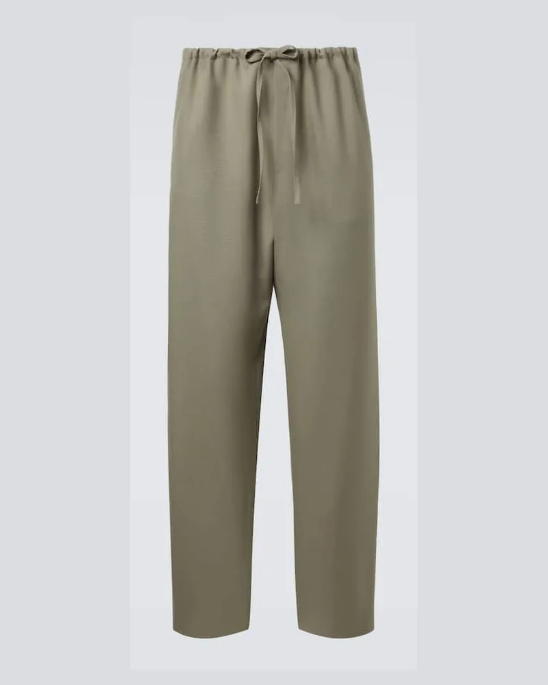 Calvin Klein Gerade Hose Benjamin aus Wolle Grün