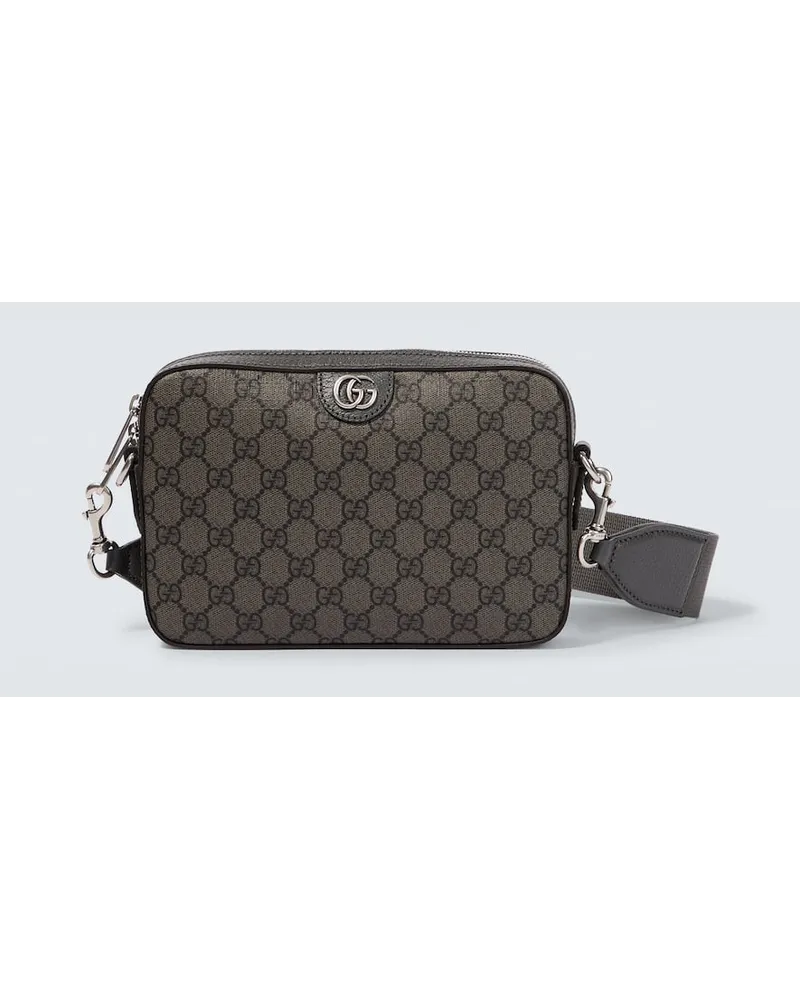 Gucci Messenger Bag Ophidia GG aus Canvas Grau