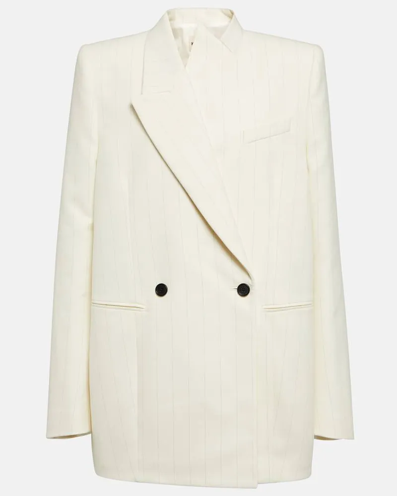 KHAITE Smokingjacke Malek aus Baumwolle Neutral